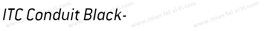 ITC Conduit Black字体转换